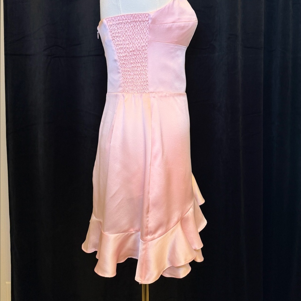 NWT - Amanda Uprichard Silk Strapless Minidress Color Lotus Or Pink. Size S - Picture 5 of 8